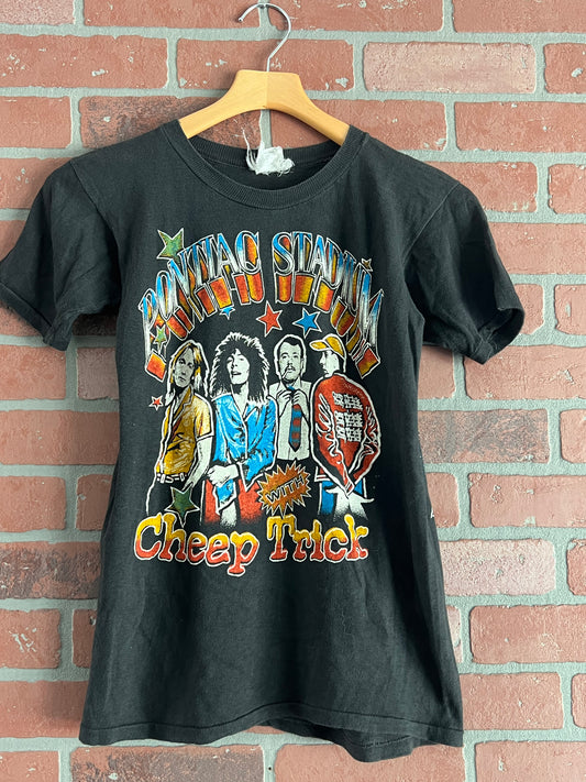 RARE 1979 Cheap Trick & Kiss Concert Tee Parking Lot Boot Band Shirt 70s