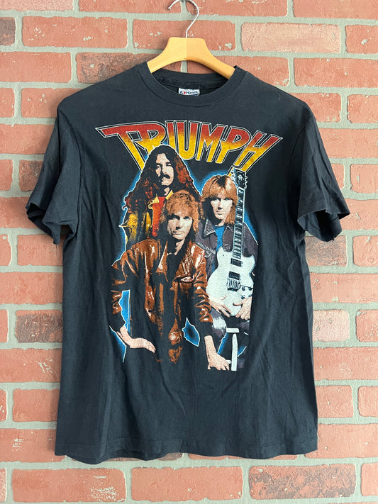 Vintage 80s Triumph Thunder World Tour Concert Tee Band Shirt