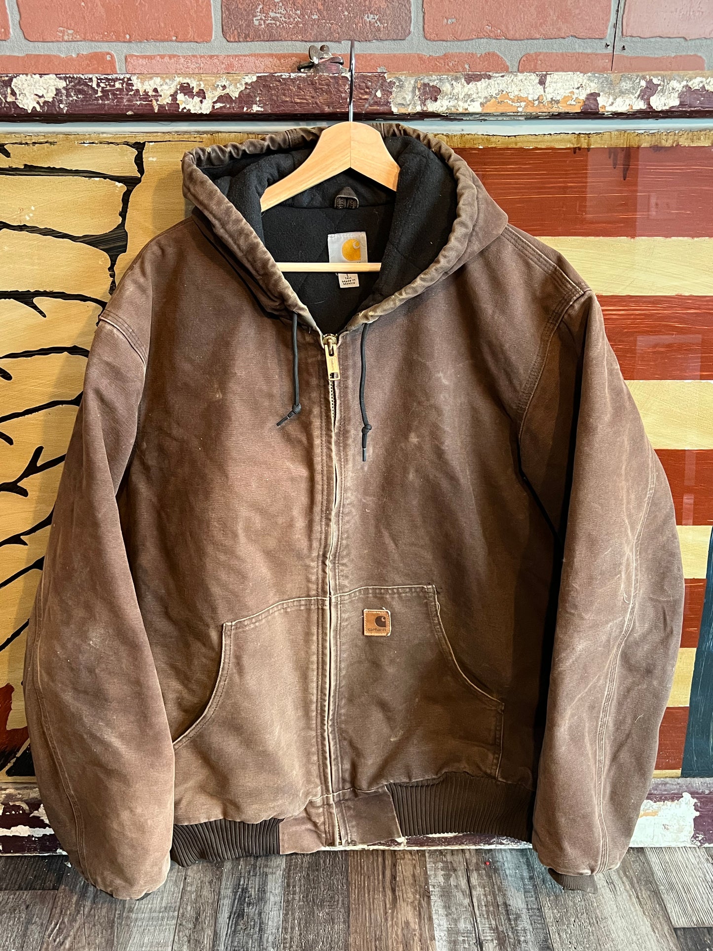 Vintage 90s Brown Carhartt Jacket w/Hood