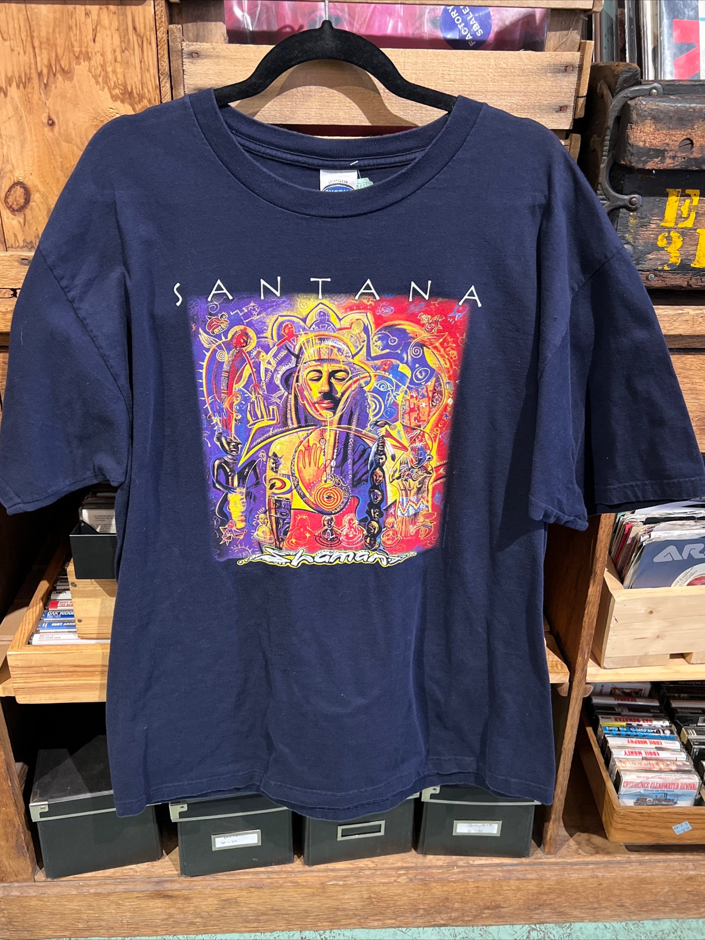 Santana Shaman 2002 Concert Tour Tee Shirt XL