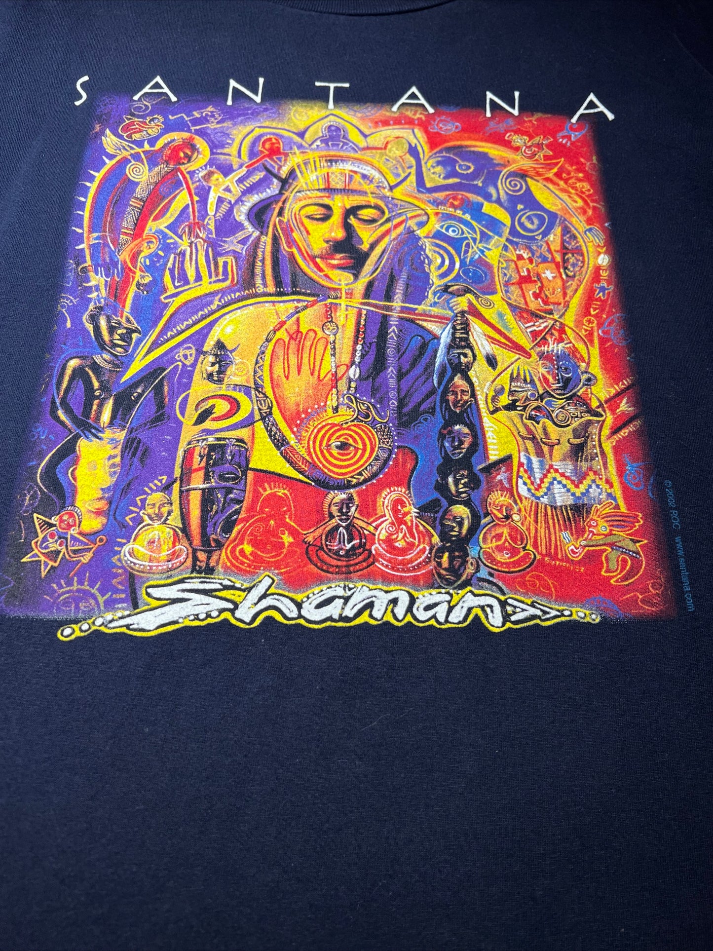 Santana Shaman 2002 Concert Tour Tee Shirt XL