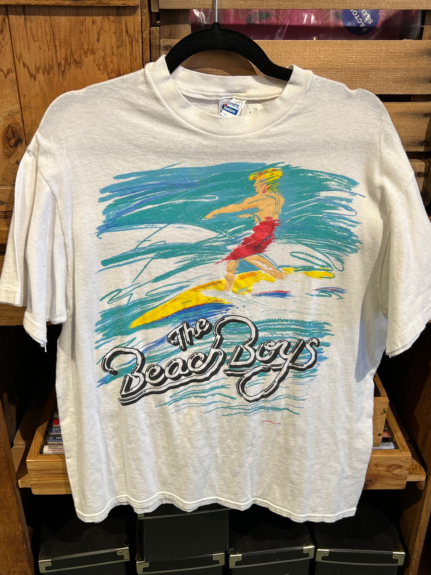 Vintage 1989 Beach Boys Surfing California Sun Tee Shirt Single Stitch XL