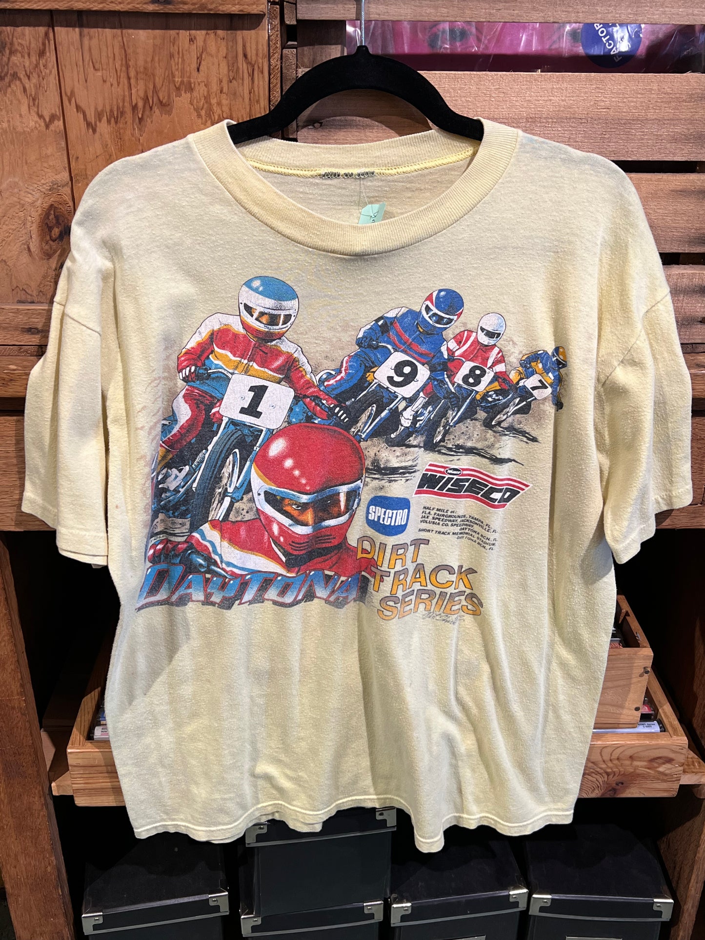 Vintage 80s Daytona Dirt Track Harley Race Bike Motorcycle Racing T Shirt