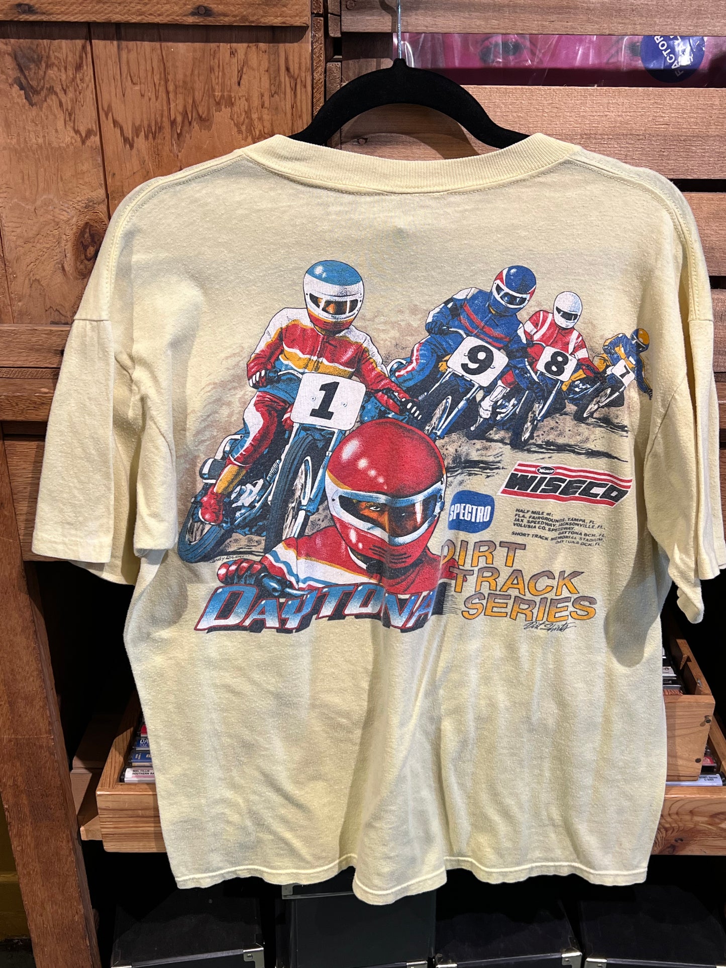 Vintage 80s Daytona Dirt Track Harley Race Bike Motorcycle Racing T Shirt