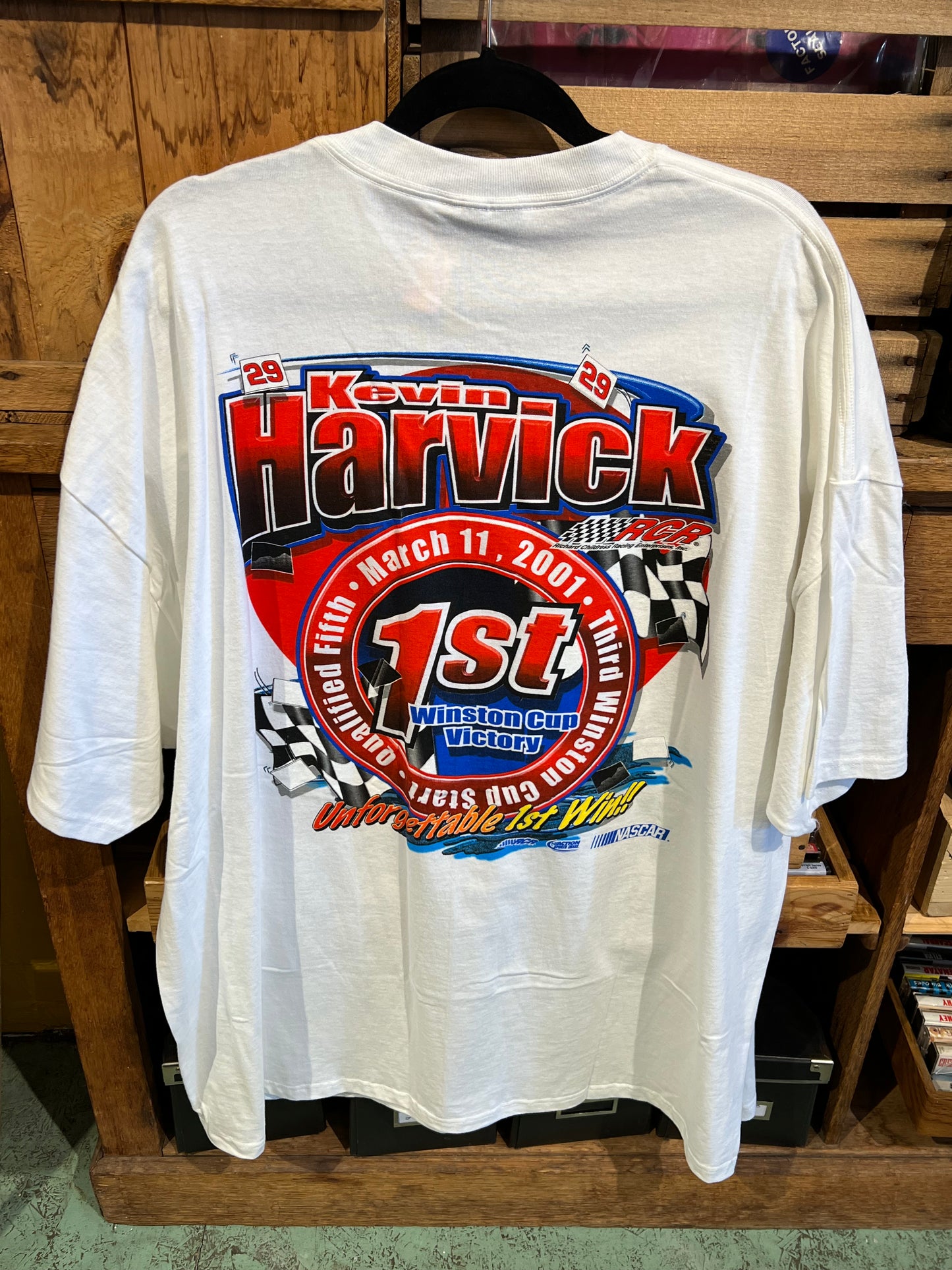 Vintage Kevin Harvick NASCAR Racing Tee Shirt 2XL Winston Cup Chevy Chevrolet