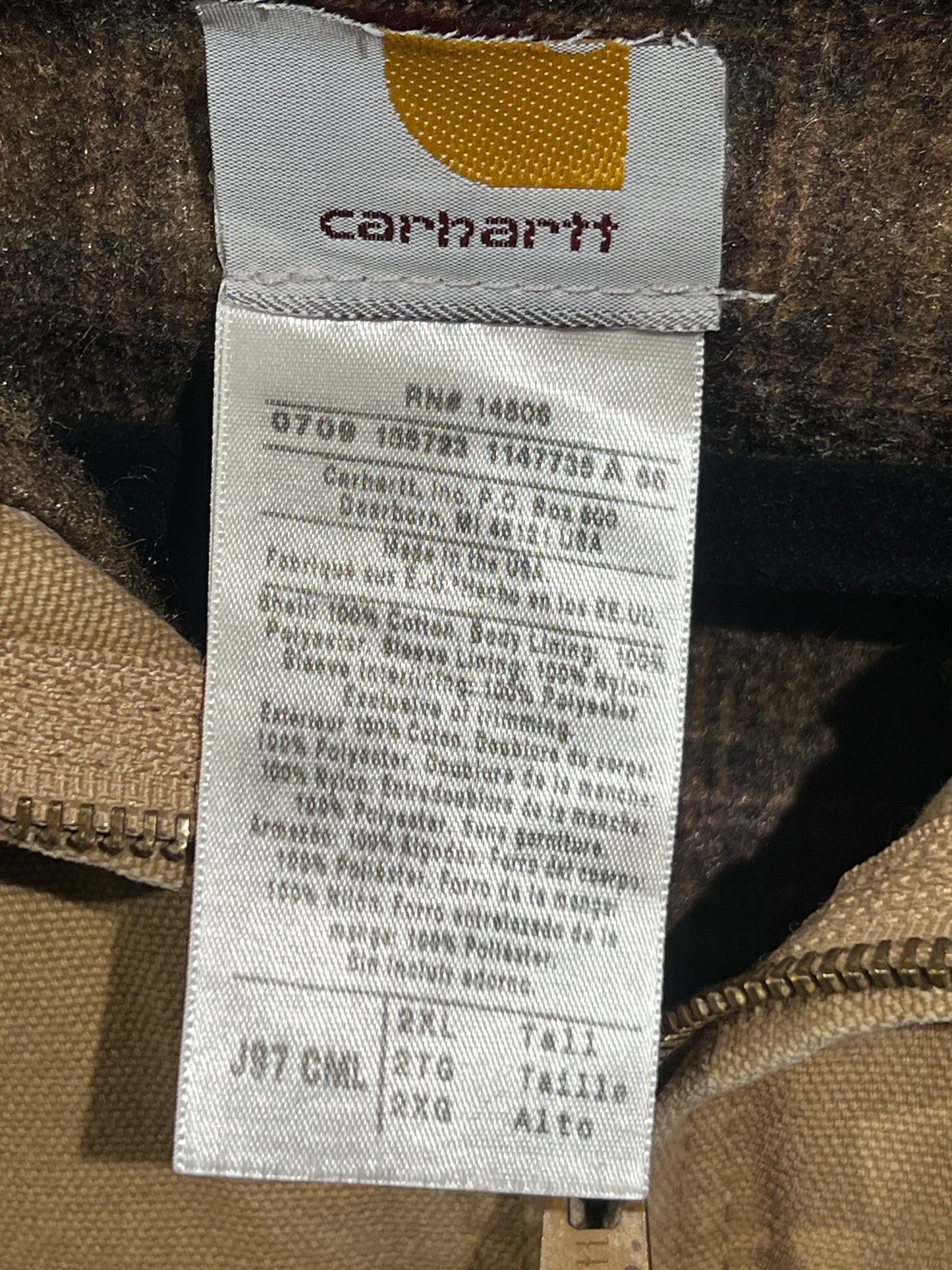 Vintage 90s Carhartt Detroit Jacket XXL Blanket Lined Detroiter