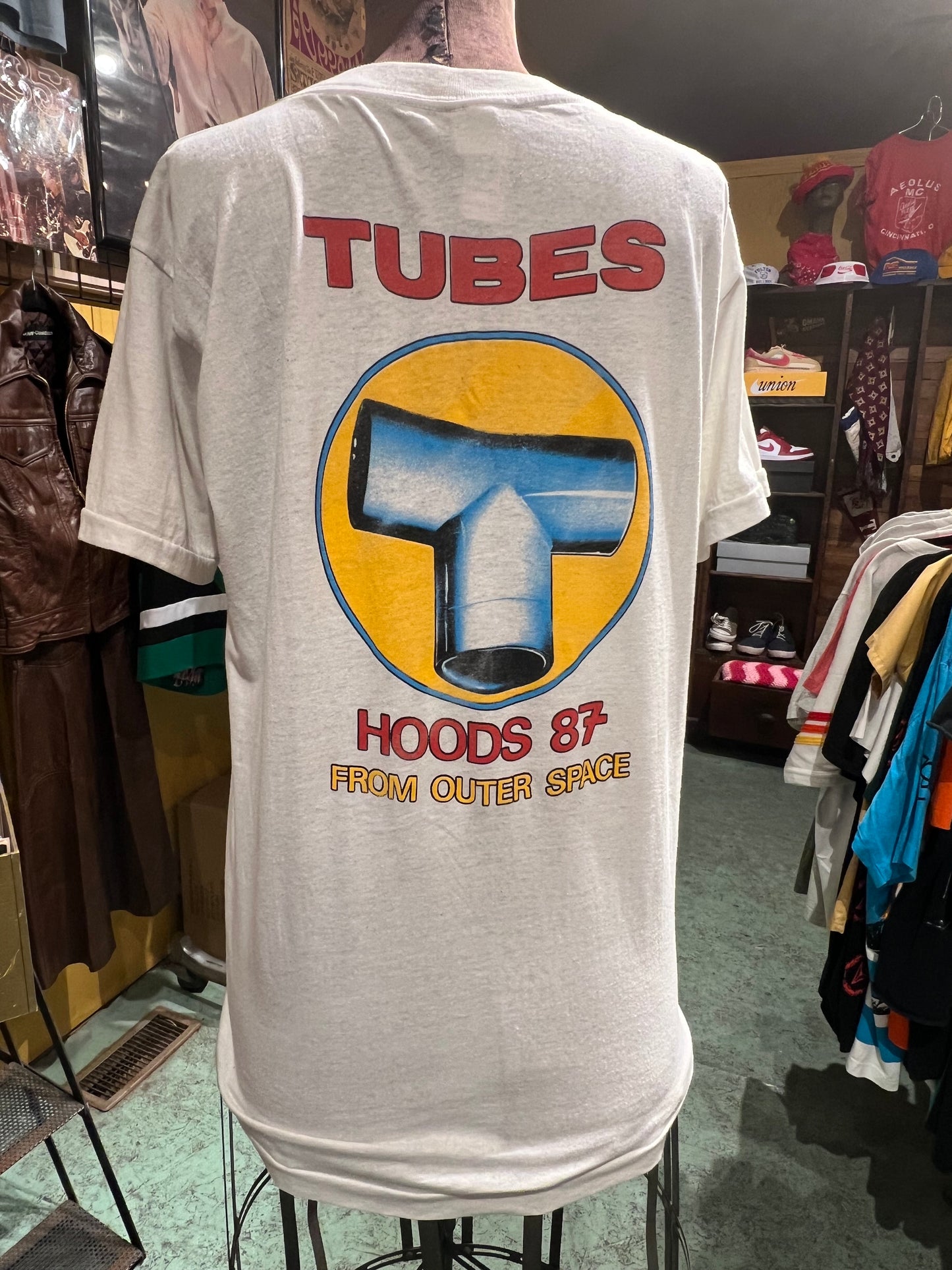 Vintage Tubes Hoods From Outer Space Concert Shirt 1987 RARE Tee